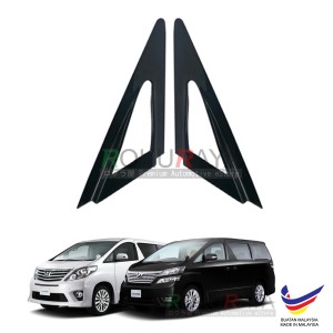 Toyota Alphard Vellfire AH20 (2nd Gen) 2008-2015 Aerodynamic Front Triangle Side Window Mirror Cover (J's JS Racing Design)